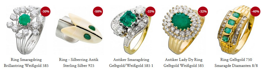 smaragd ring antik